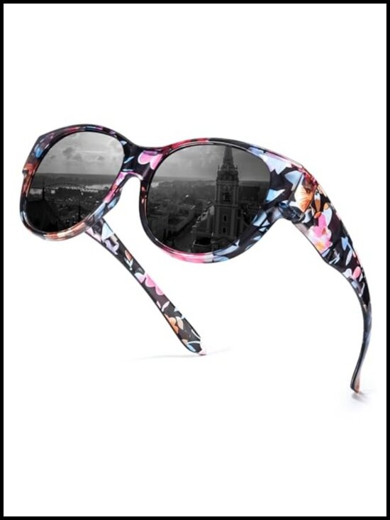 Polarized Fit Over Sunglasses for Women Oversized UV Protection Driving